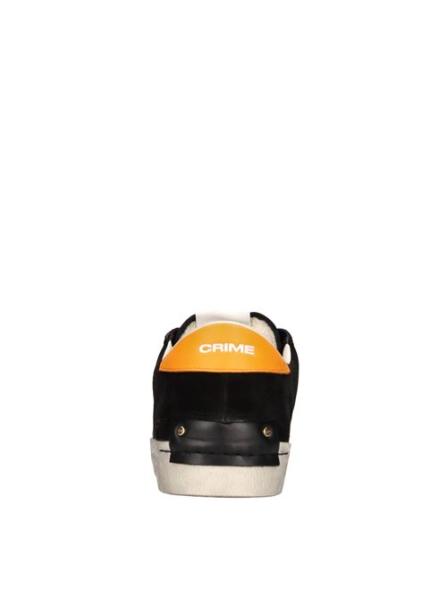 Sneakers in camoscio CRIME LONDON | DISTRESSED 18002AA6.20NERO-ARANCIO